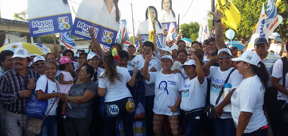 Mayuli Martinez Simon, Luis Torres Llanes y Faustina Canul lideran la caminata en Proterritorio