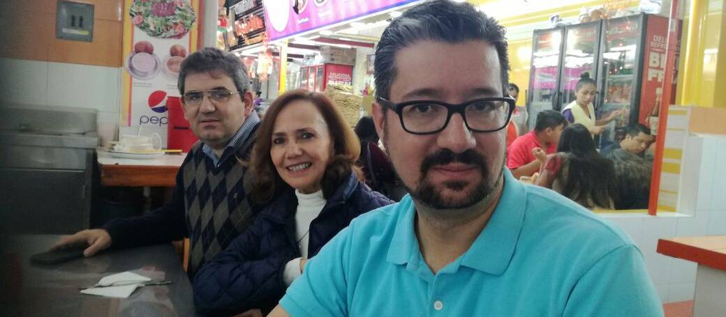 Con Gerardo Rodríguez y Georgina Romero en Oaxaca