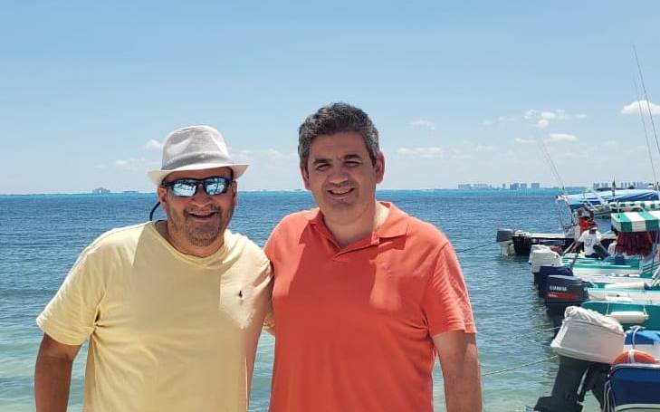 Con Jorge Figueroa en Isla Mujeres