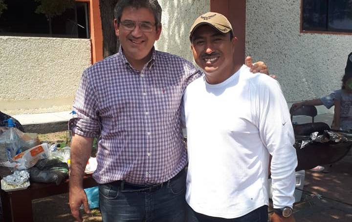 Con Manuel Calvo en Santa Lucía