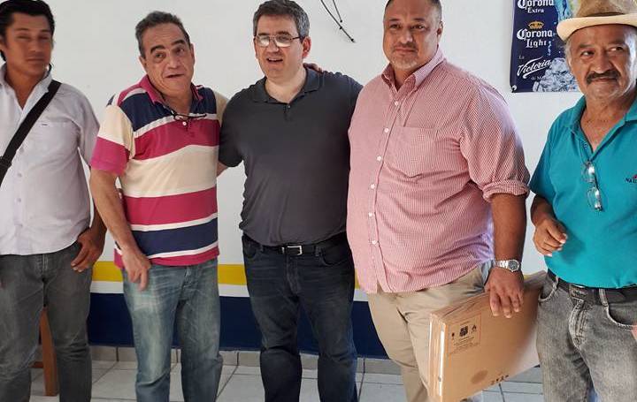 Con Óscar González, Julián Santiesteban y José Luis Barrón