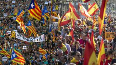 Catalanes no independentistas salen a la calle