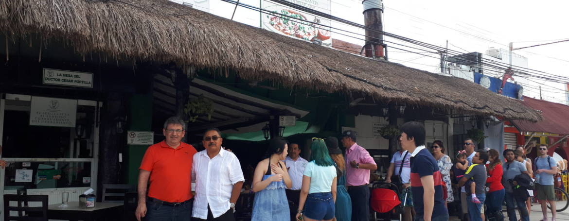 Con Germán Gallegos (Don Cafeto) en Tulum